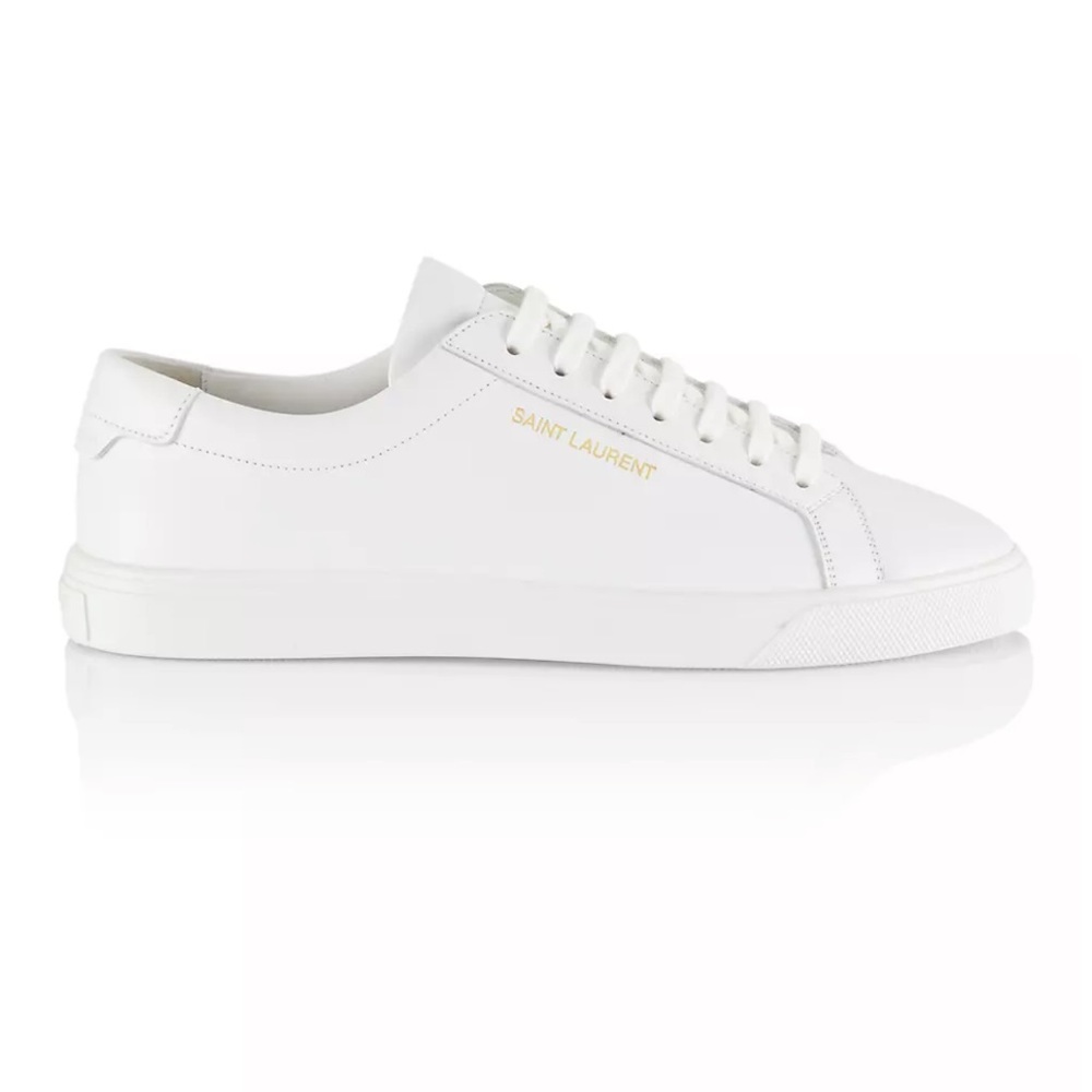Saint Laurent Andy Logo Low-Top Sneakers Size 38 - Picture 6 of 6